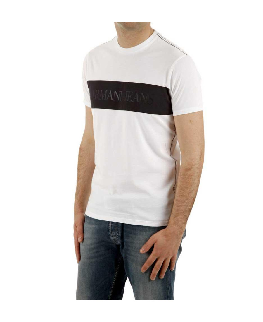 Armani Jeans Logo Details T-shirt In White