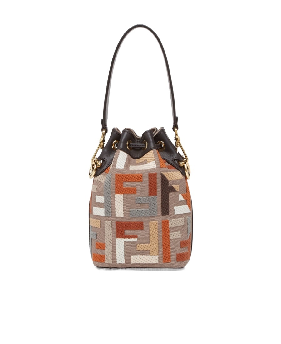 Fendi Rope Strap Shoulder Bag In Brown