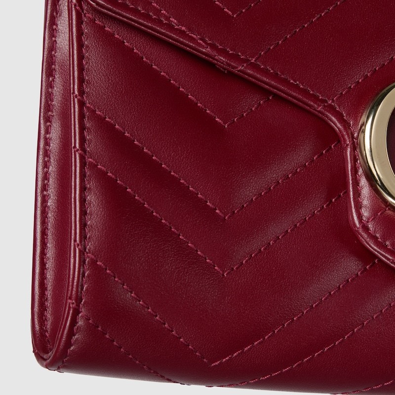 Gucci Gg Marmont Wallet On Chain In Burgundy