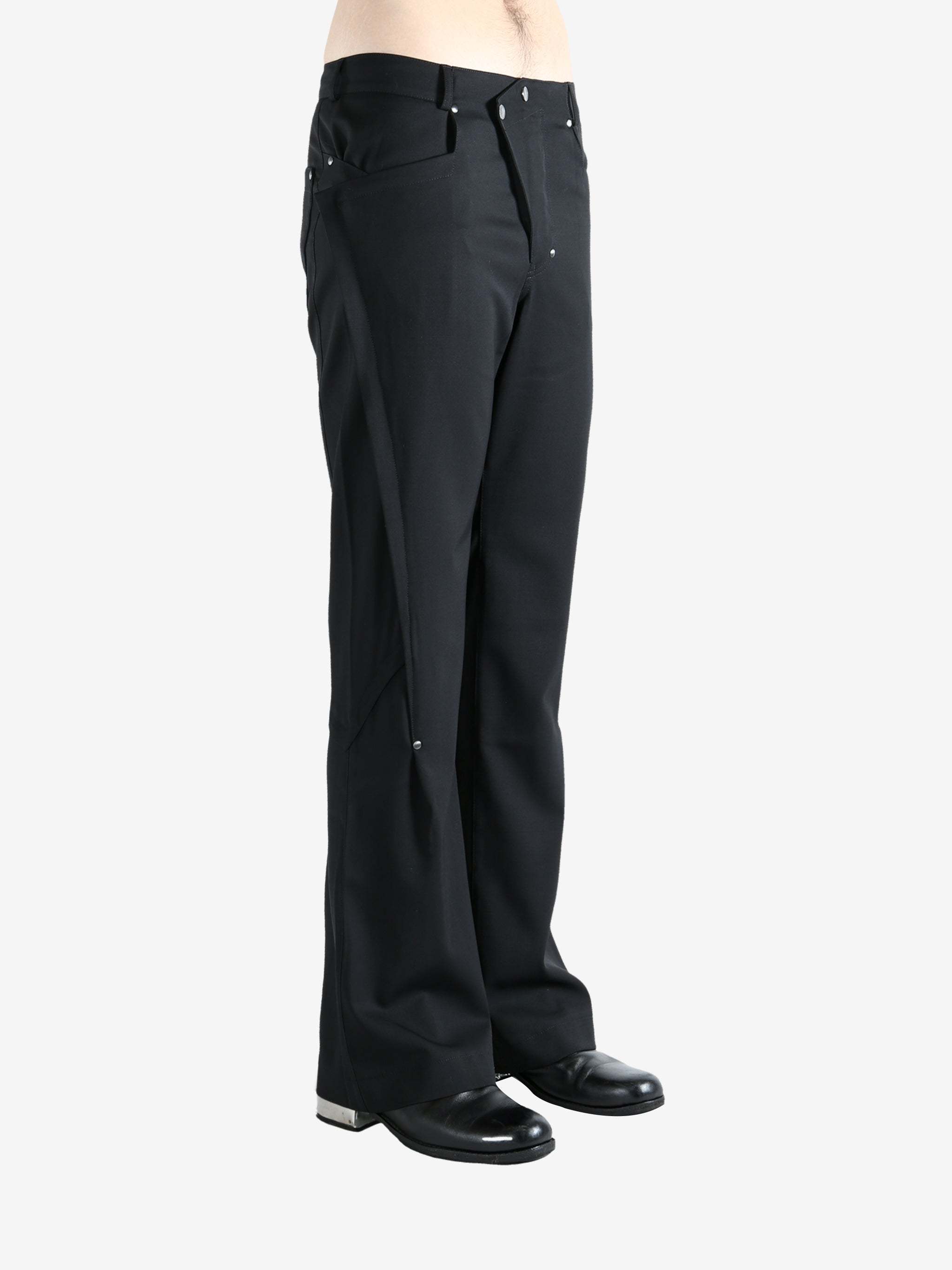 Kiko Kostadinov Belt Loop Casual Pants In Black