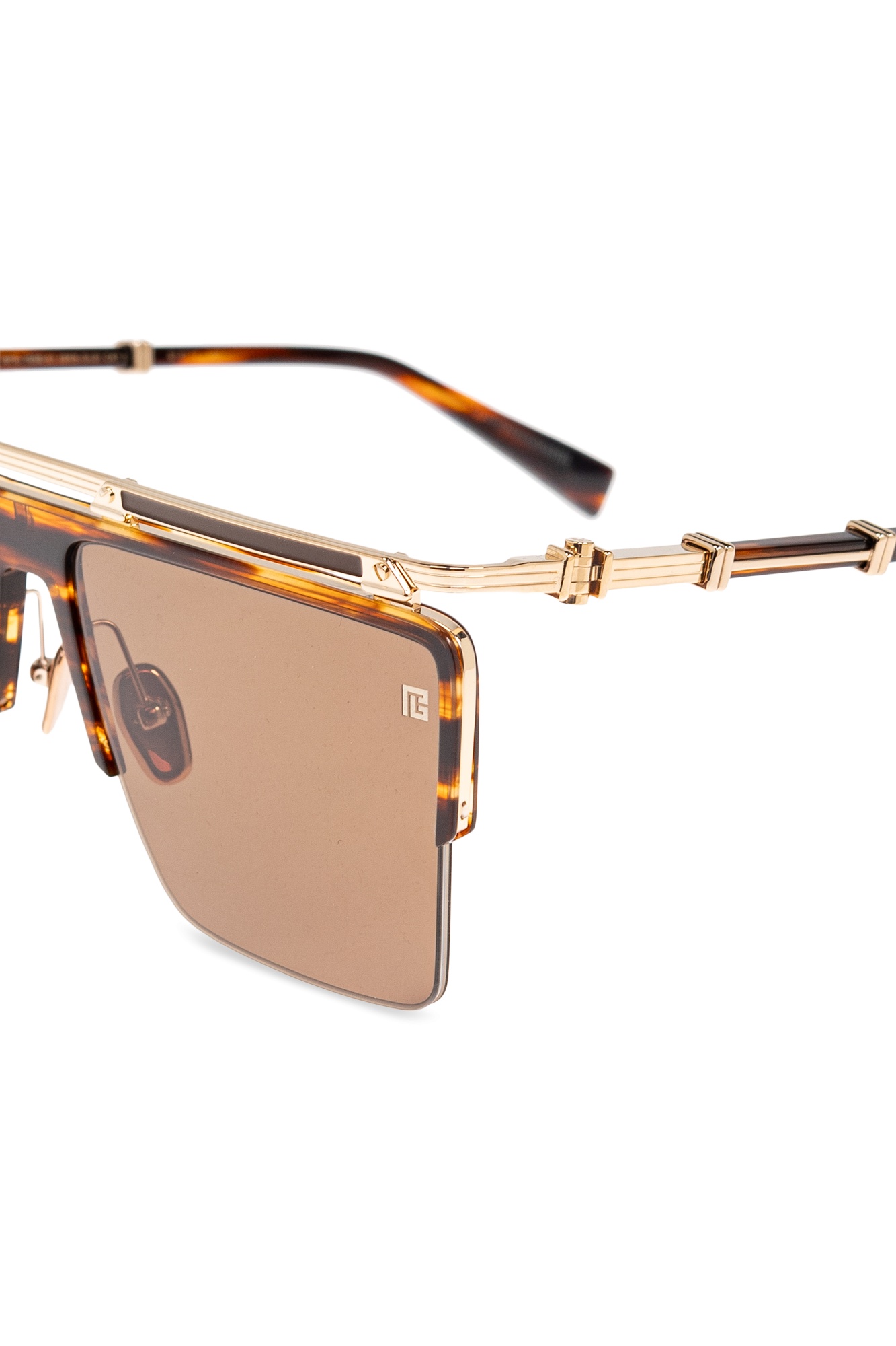 Balmain Logo Sunglasses In Nude