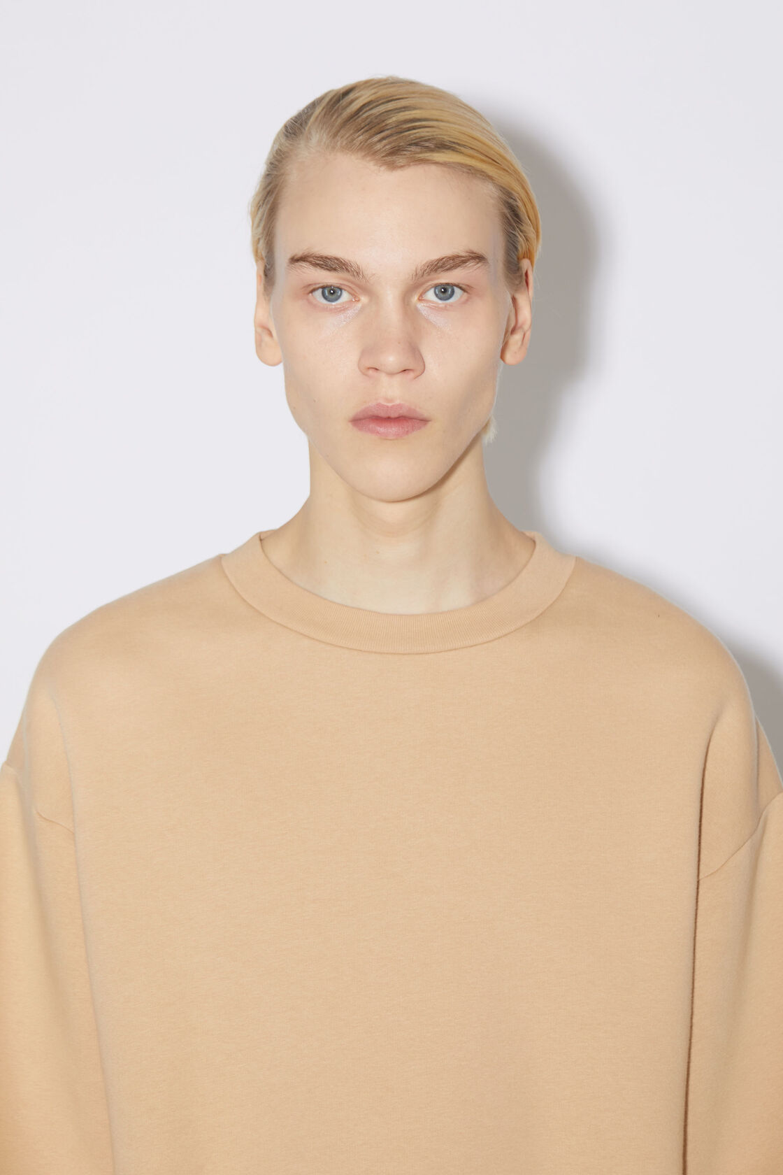 Acne Studios Brushed-fleece Crew-neck Sweatshirt In Nude