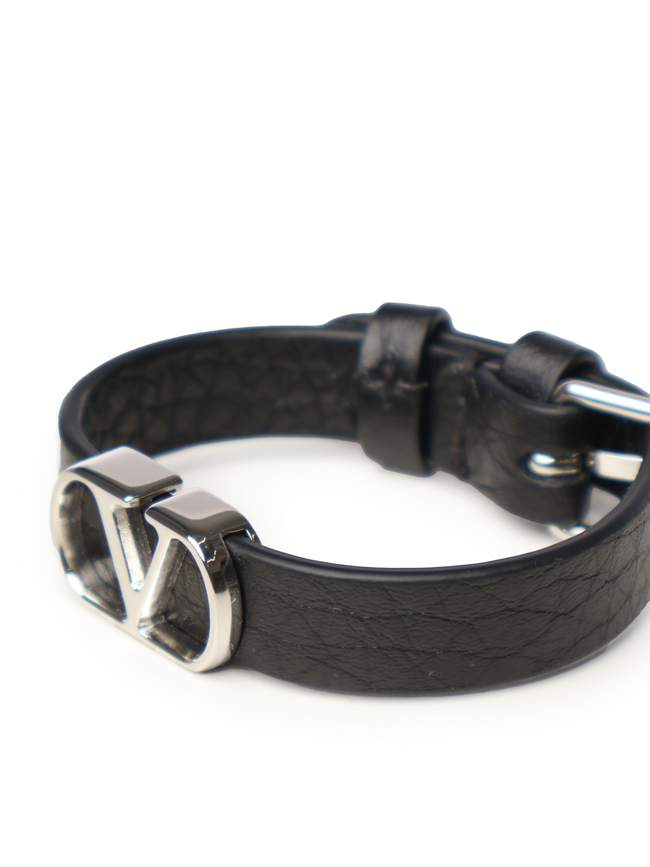 Valentino Vlogo Bracelet In Black