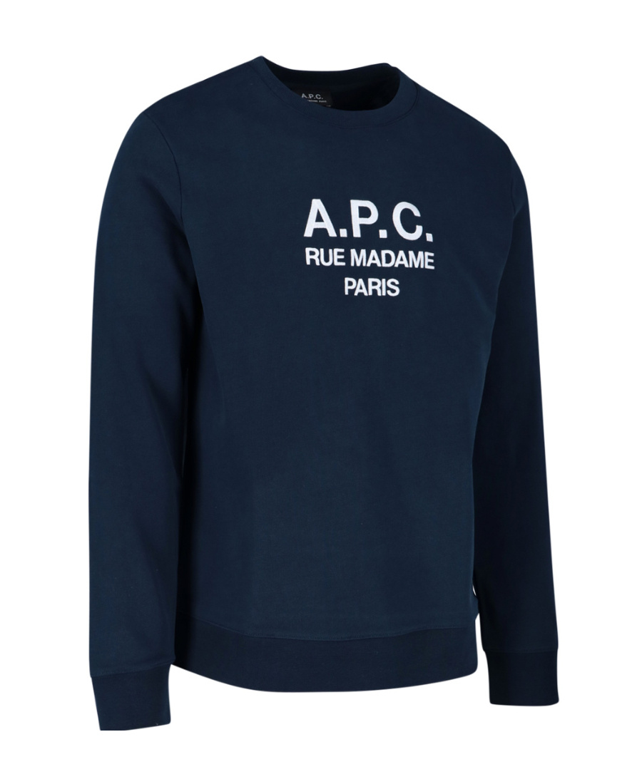 Apc Classic Cotton Sweatshirt With Iconic Logo And Fit In Black