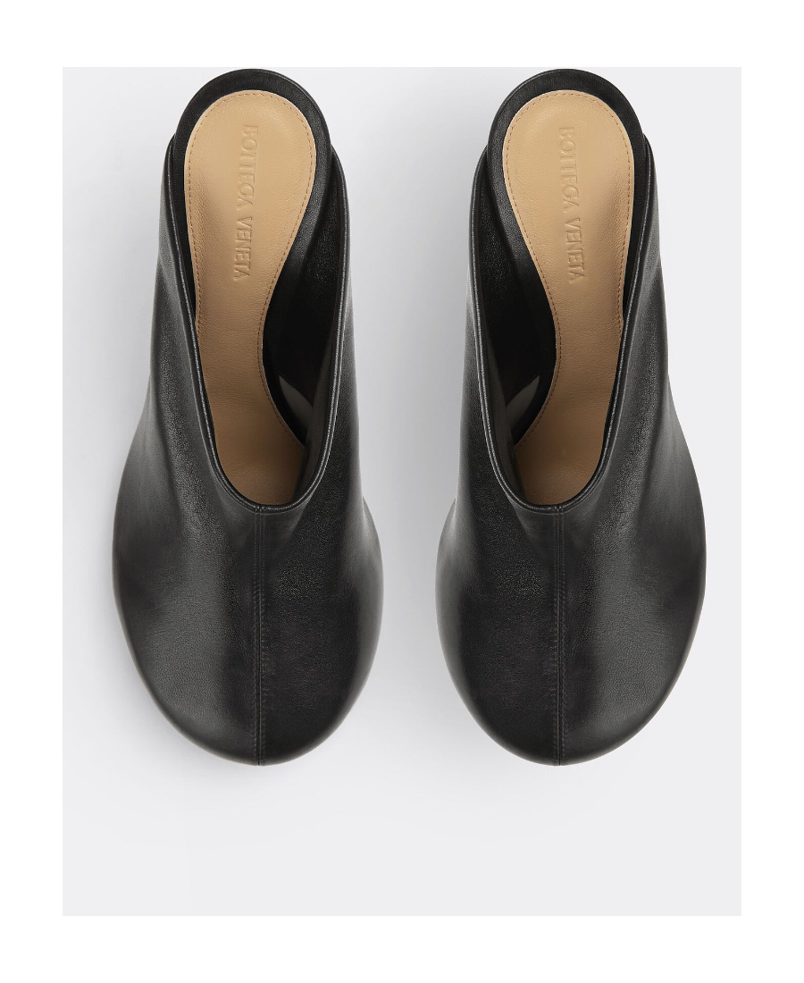 Bottega Veneta 90mm Leather Mules In Black