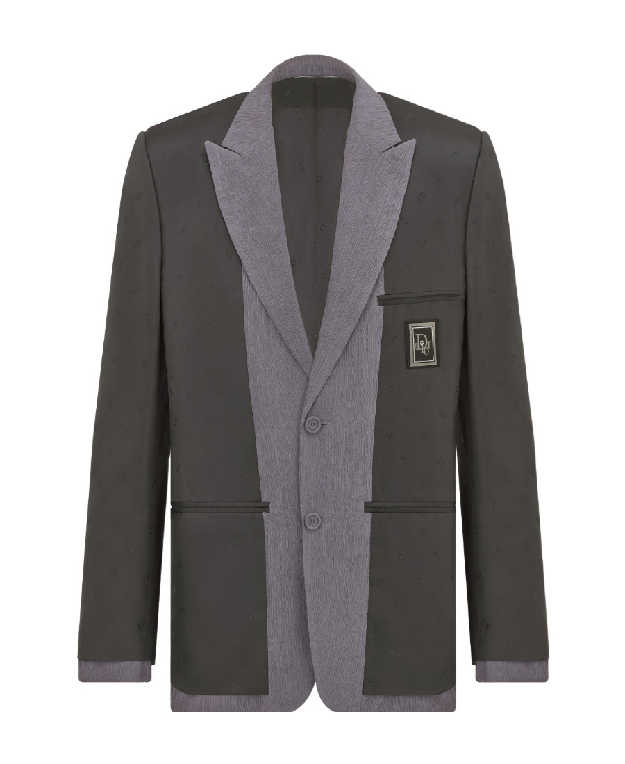 Dior Logo Suit Jacket In Black