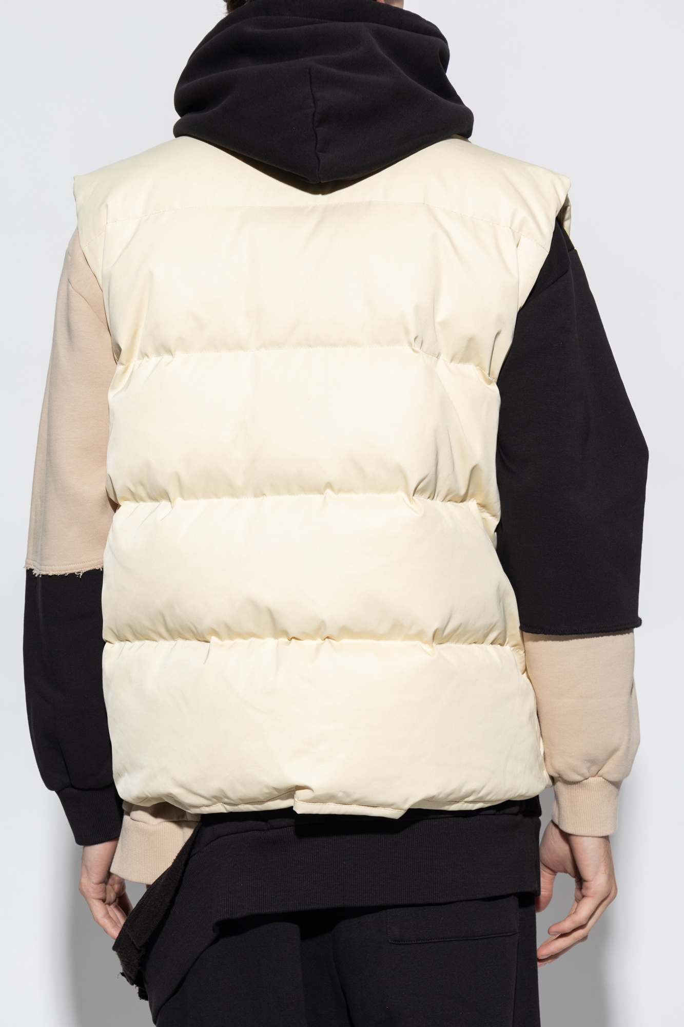 Mm6 Maison Margiela High-neck Padded Gilet In Nude