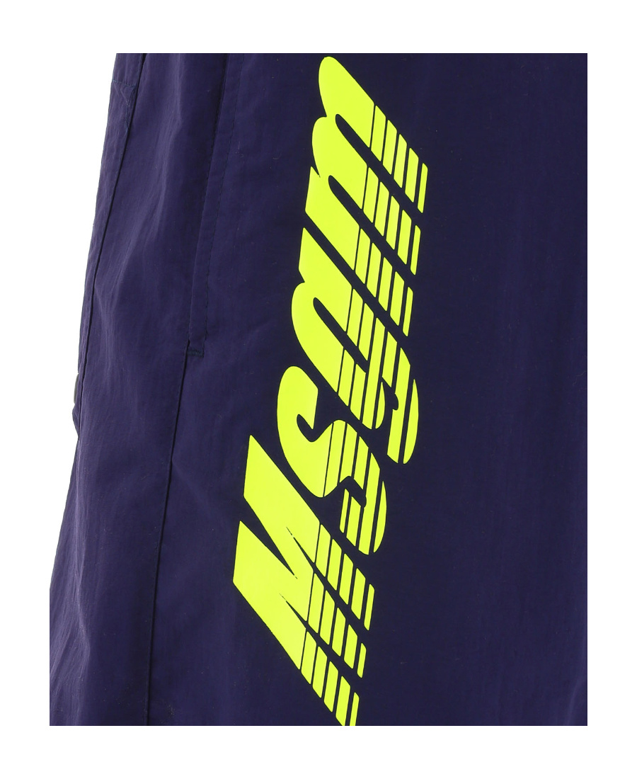 Msgm Bermuda Logo Neri In Black
