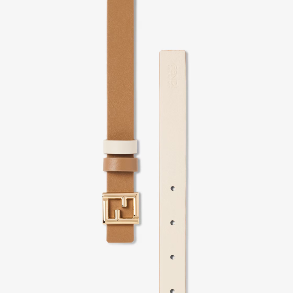 Fendi Ff Belt In Brown