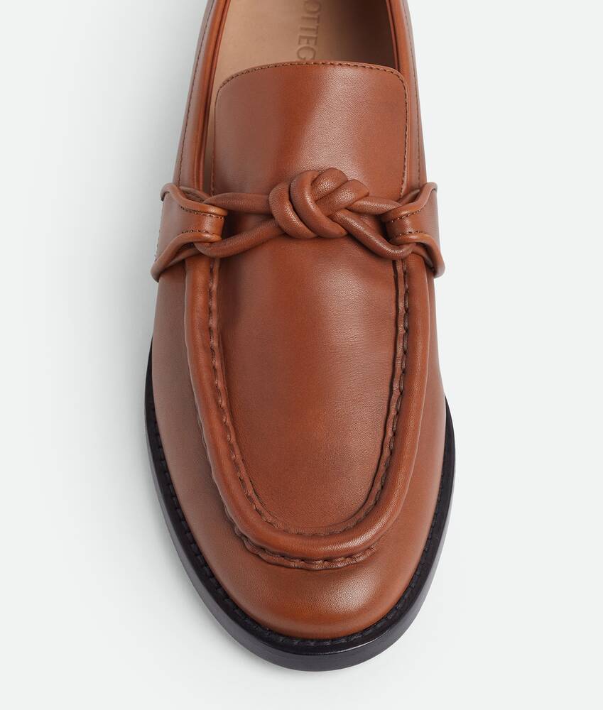 Bottega Veneta Brown Loafers With Knot Detail On The Front In Leather Man In Brown