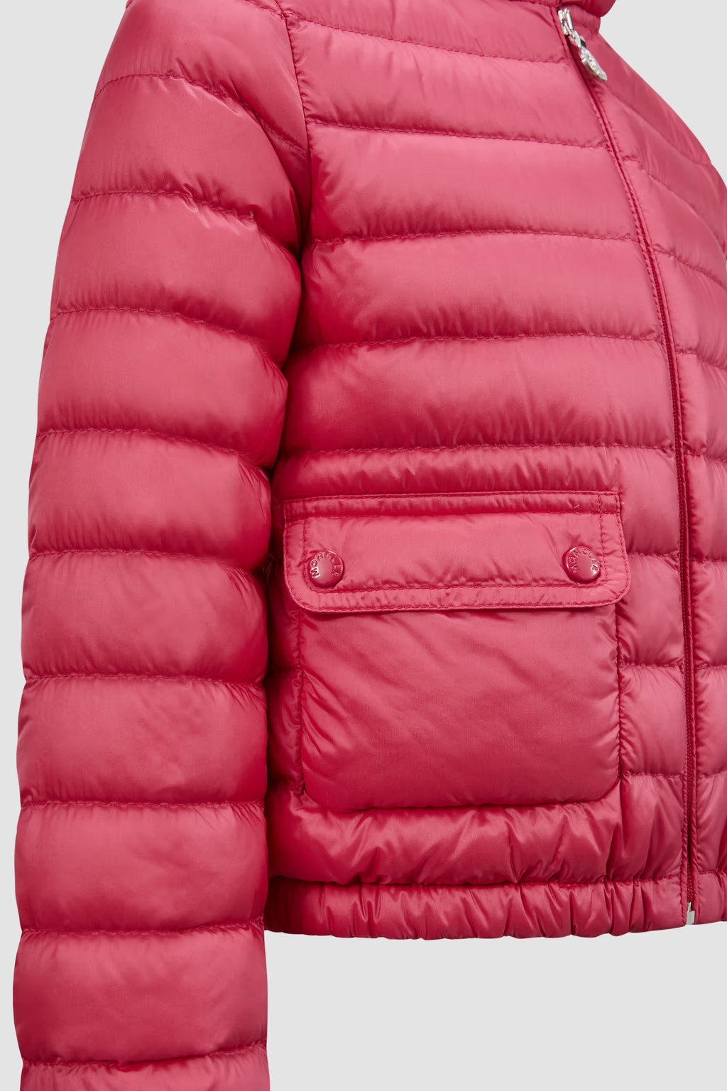Moncler Long-sleeved Down Jacket In Red