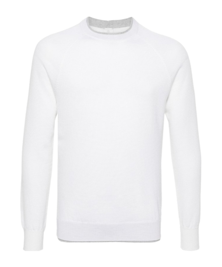 Eleventy Long-sleeved Sweater In White