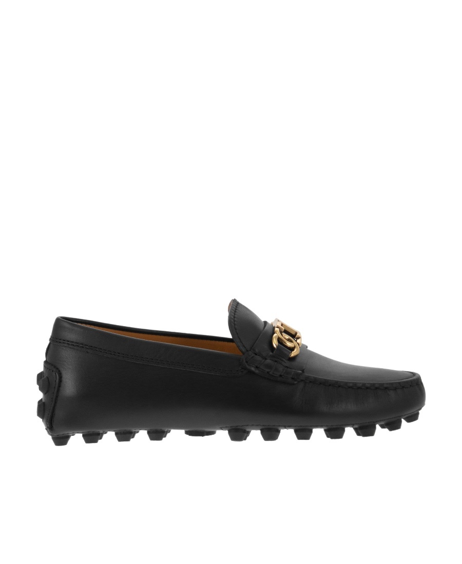 Tod's Leather Kate Gommino Driving Shoes In Black