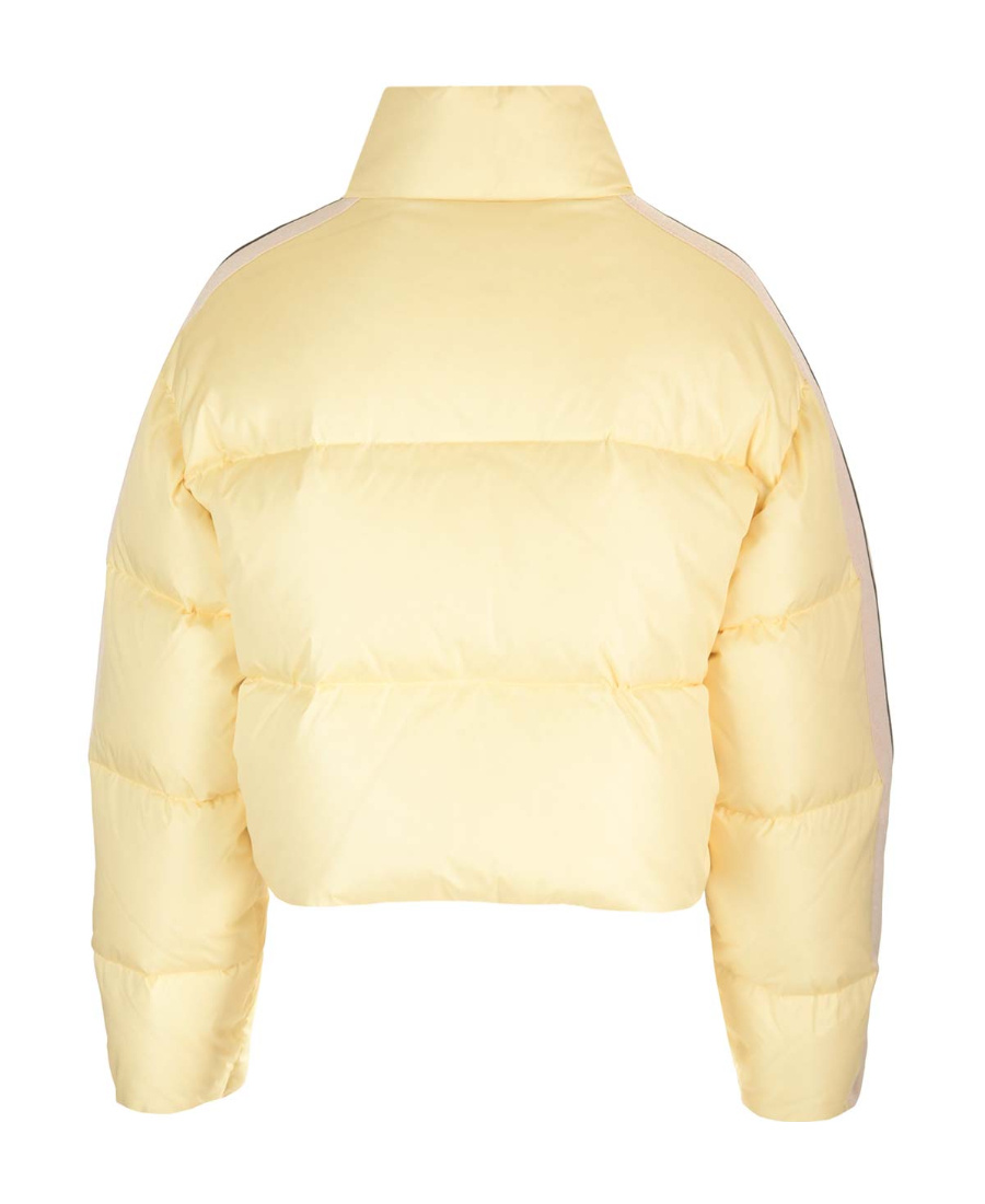 Shop Palm Angels Logo-embroidered Puffer Jacket In Nude
