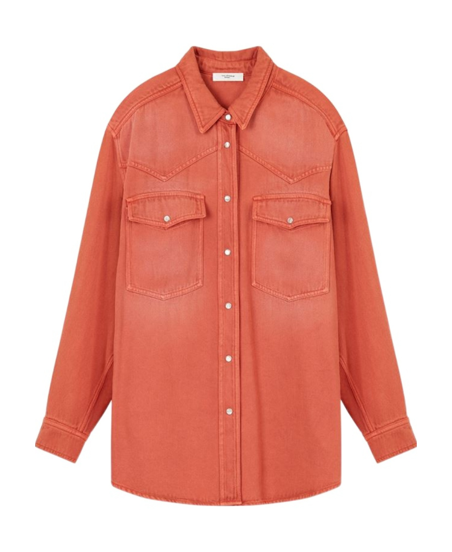 Isabel Marant Étoile Lyocell Denim Shirt In Red