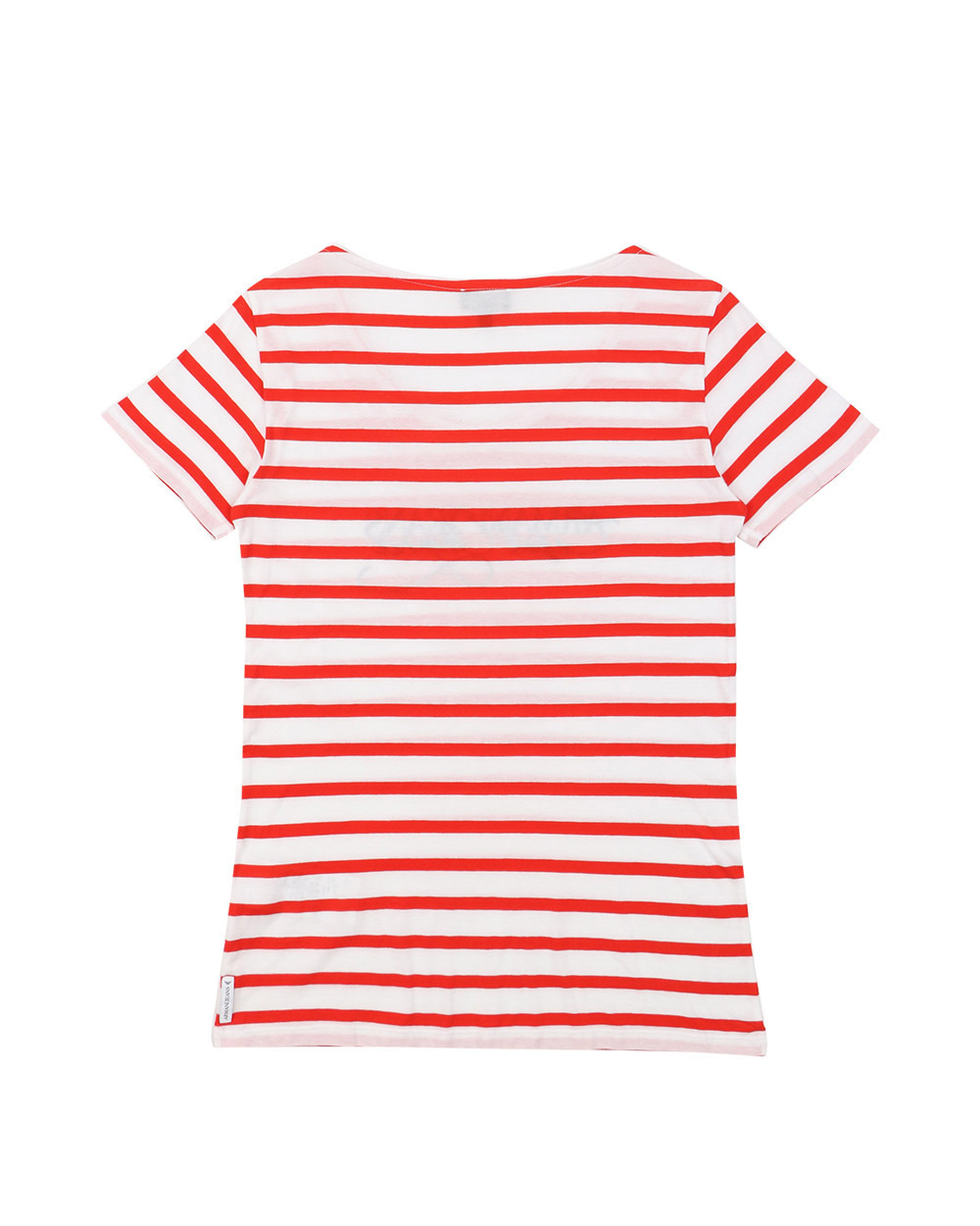 Shop Armani Jeans Round Neck Striped T-shirt In White