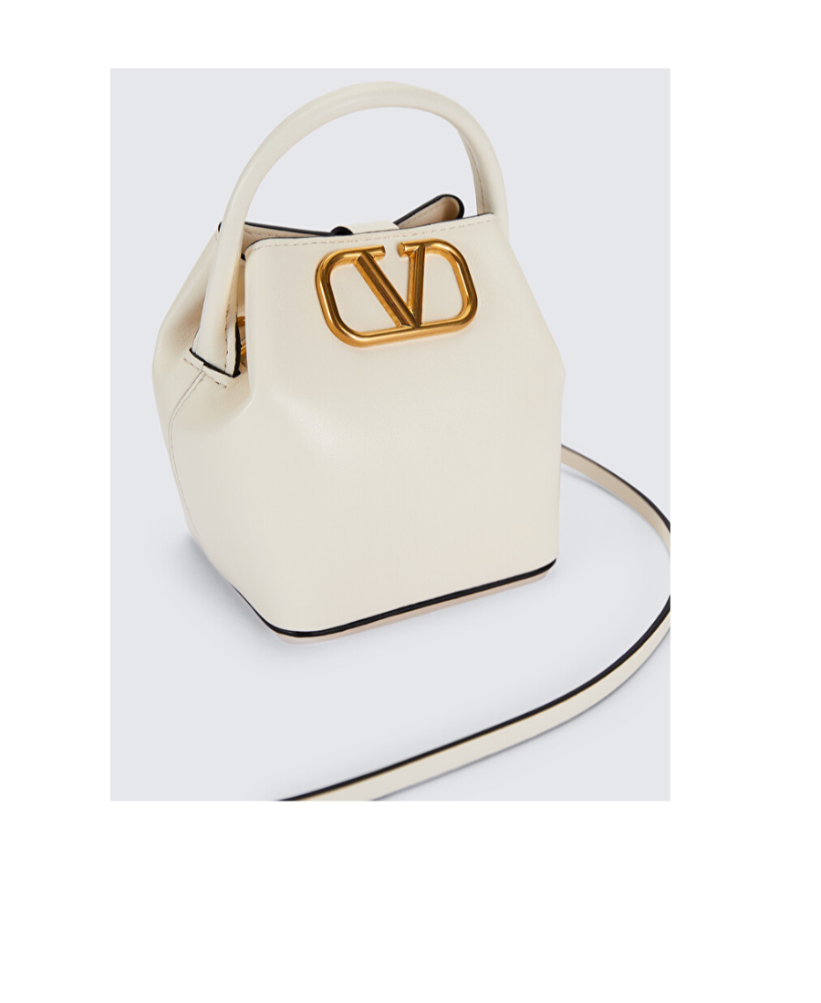 Valentino Vlogo Tote Bag In White