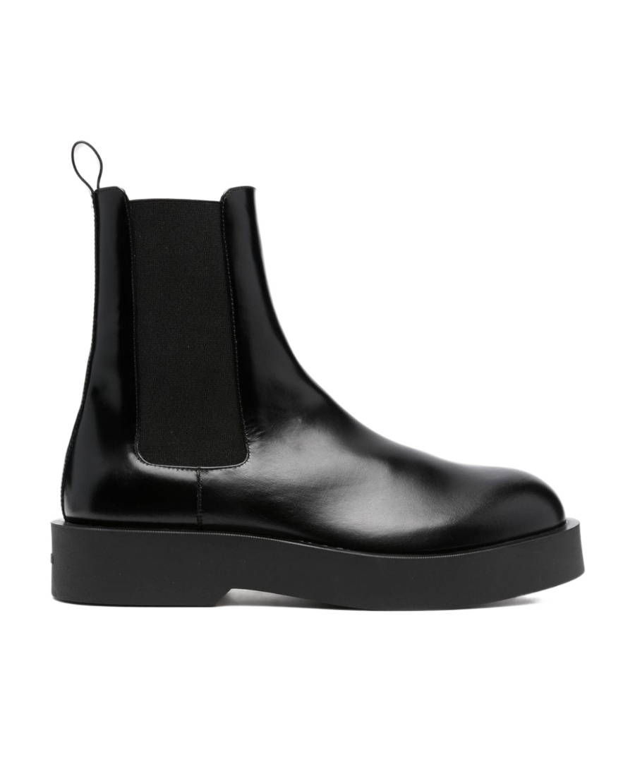 Jil Sander Leather Chelsea Boots In Black