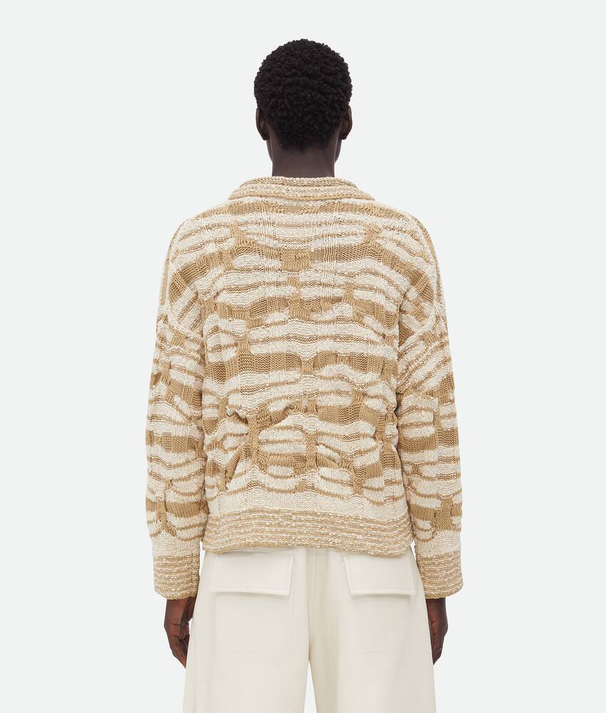 Bottega Veneta Embroidered Cotton Blend Sweater In Multicolor