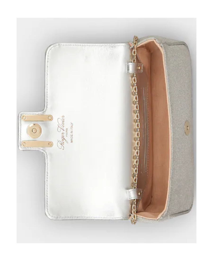 Roger Vivier Jeu De Fille Foldover Top Clutch Bag In White