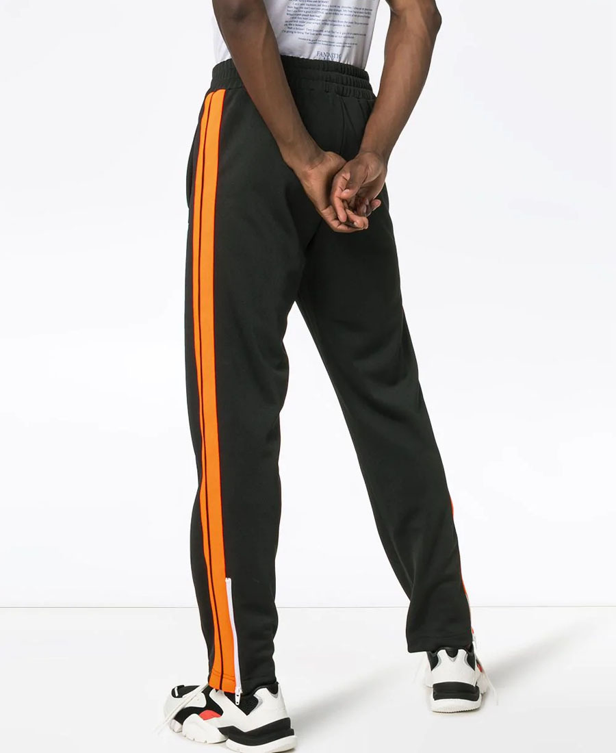 Palm Angels Logo-embroidered Knitted Trousers In Black