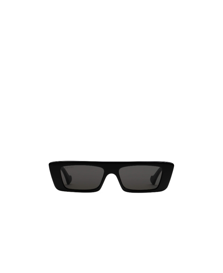 Gucci Black Rectangular-frame Sunglasses In Black