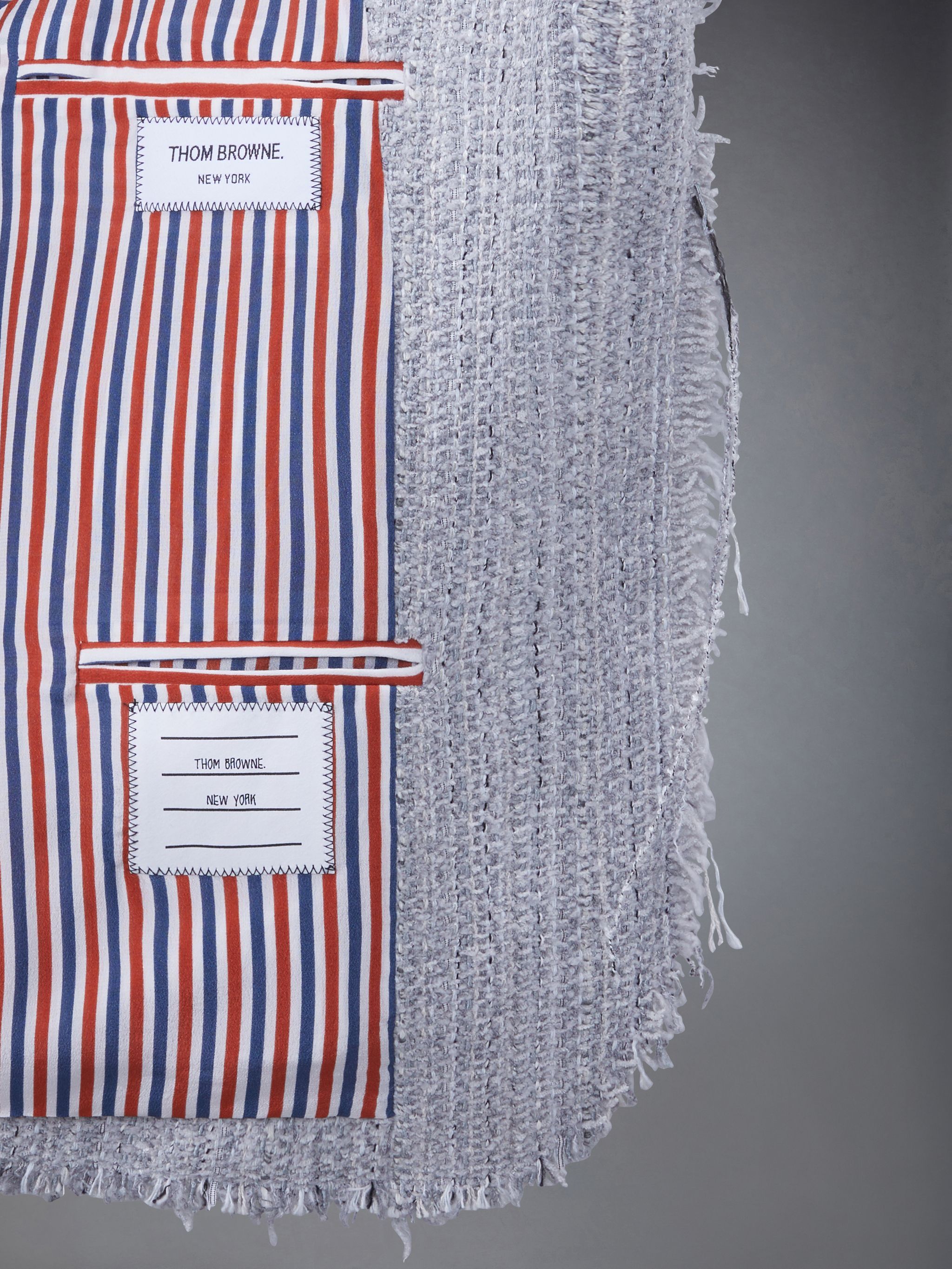 Thom Browne Four-striped Wool Suit Jacket With Four Stripes In Blue