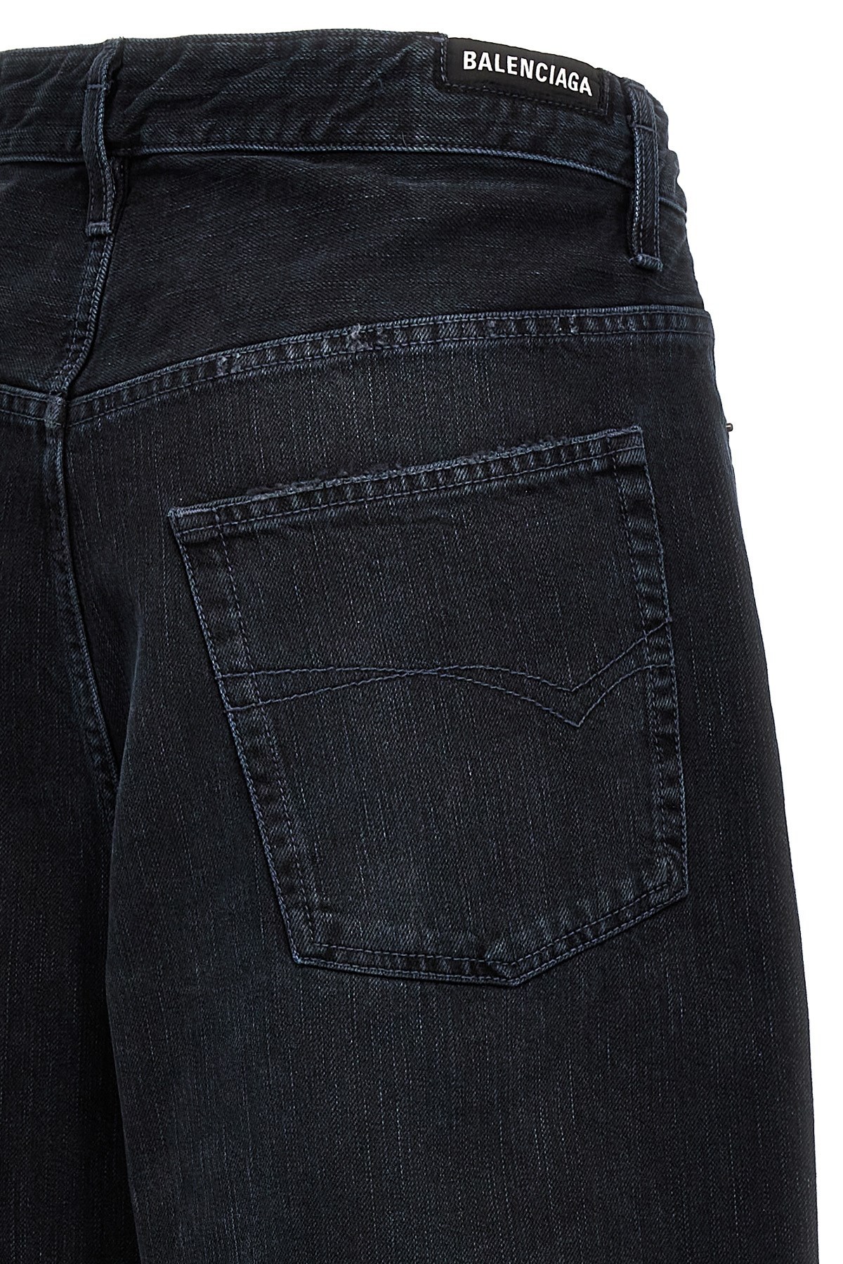 Balenciaga Wide-leg Jeans In Black