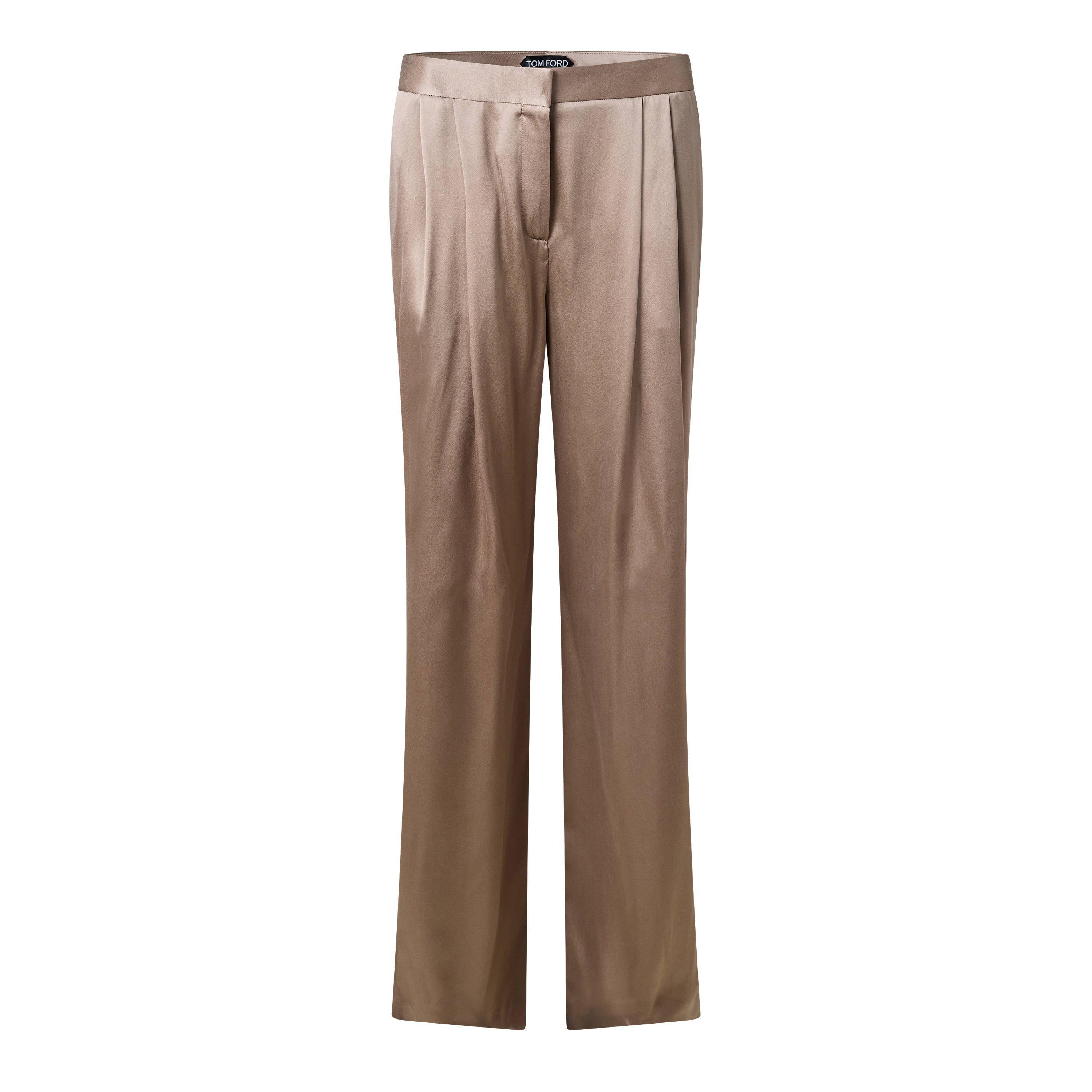 Tom Ford Solid Color Casual Long Pants In Brown