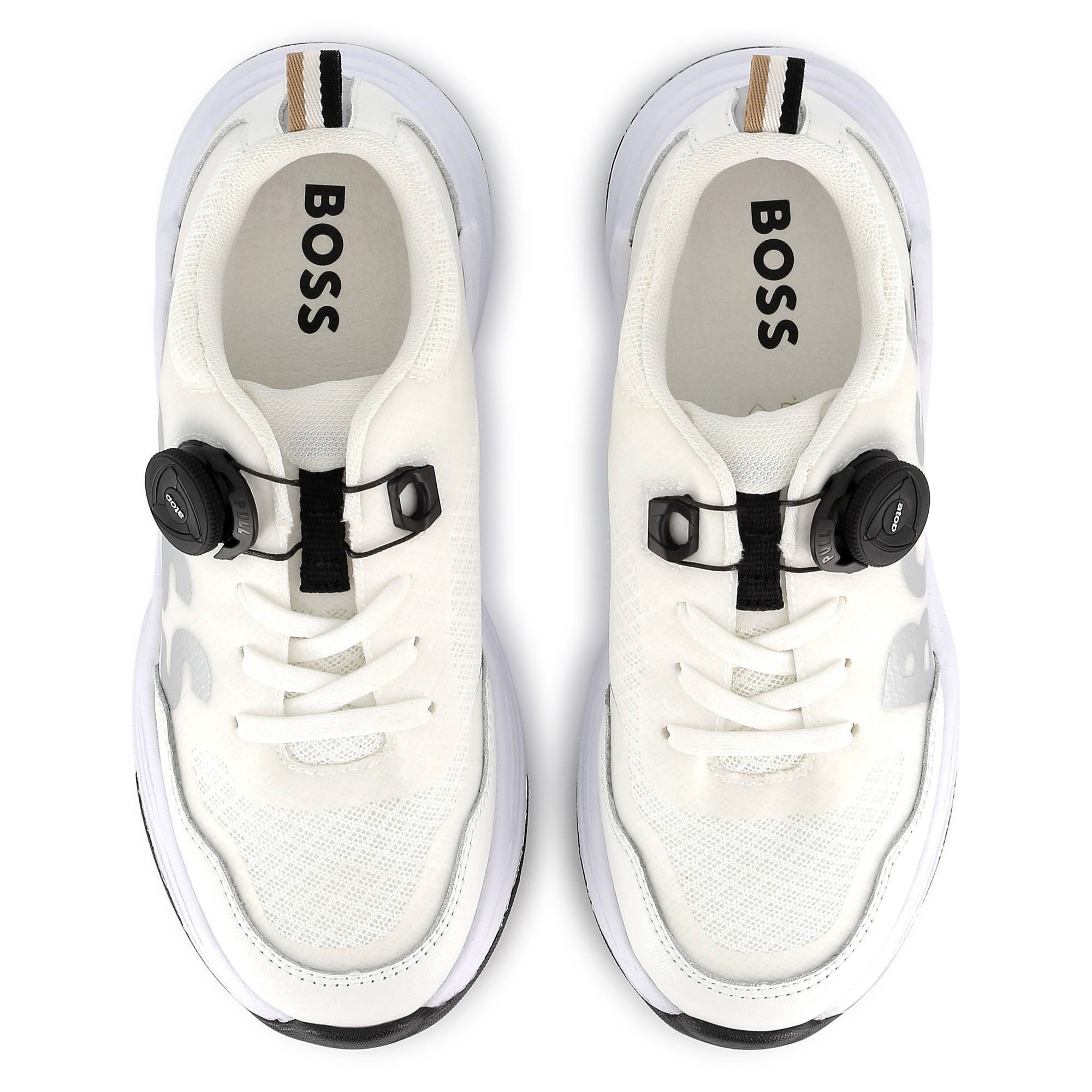 HUGO BOSS LOGO-PRINT SNEAKERS