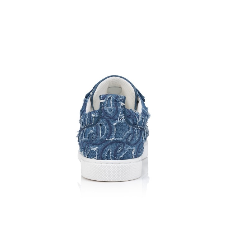 Christian Louboutin Louis Junior Low-cut Sneakers In Blue