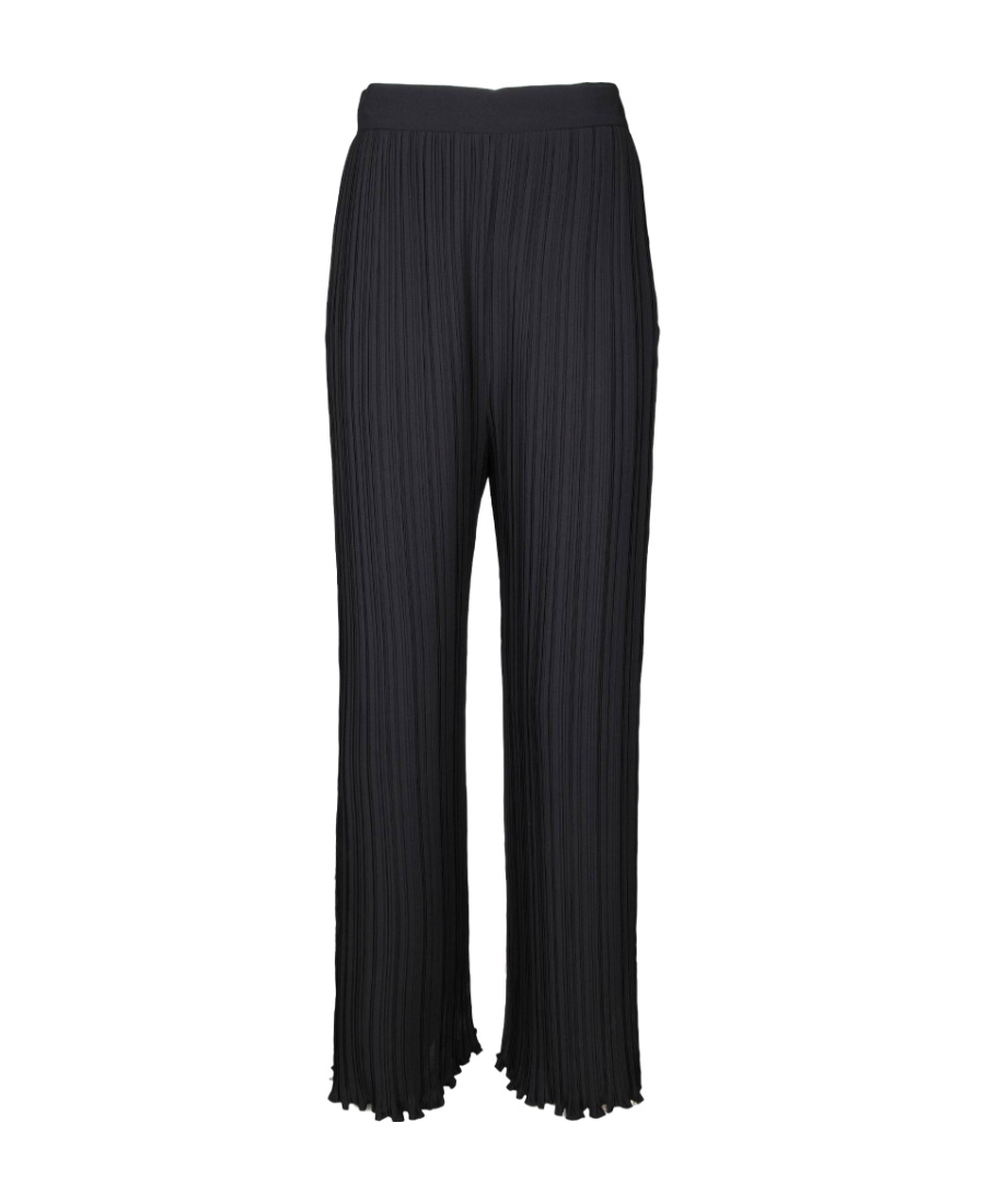 Lanvin Black Pleated Pants With Invisible Zip In Black