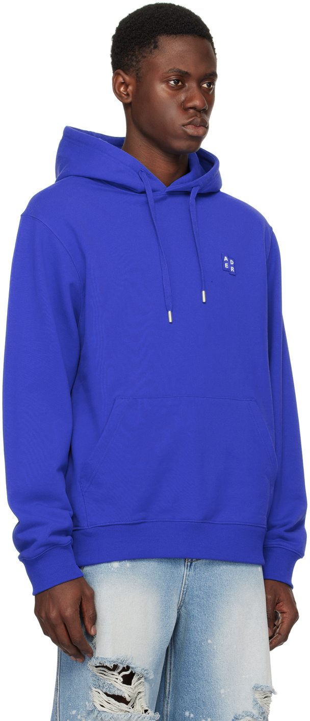 Ader Error Blue Trs Tag Hoodie In Blue