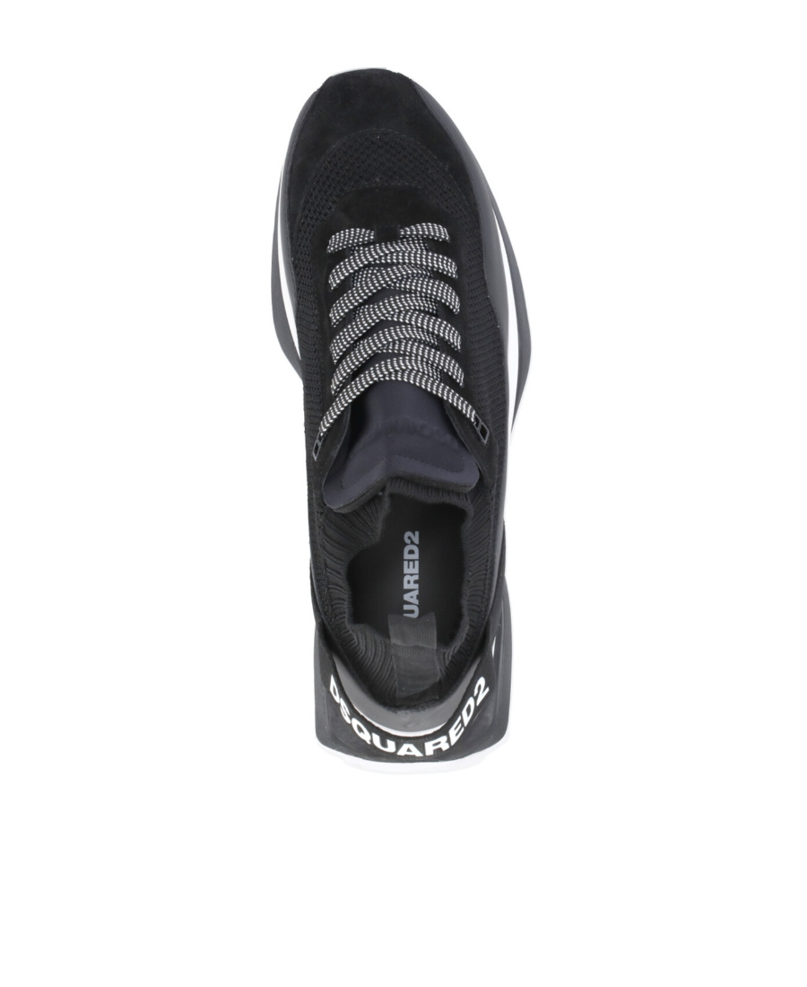 Dsquared2 Logo-print High-top Sneakers In Black