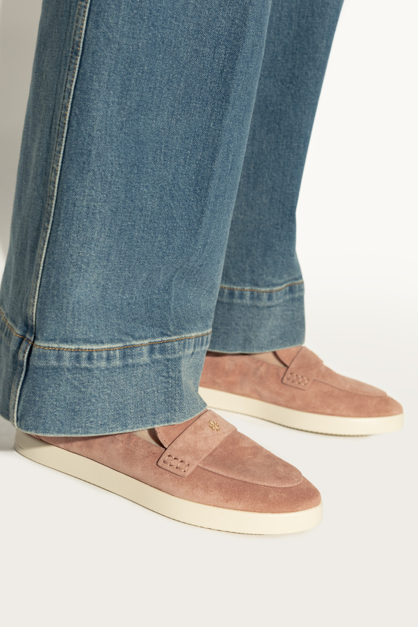 Tory Burch Suede Loafers In Brown