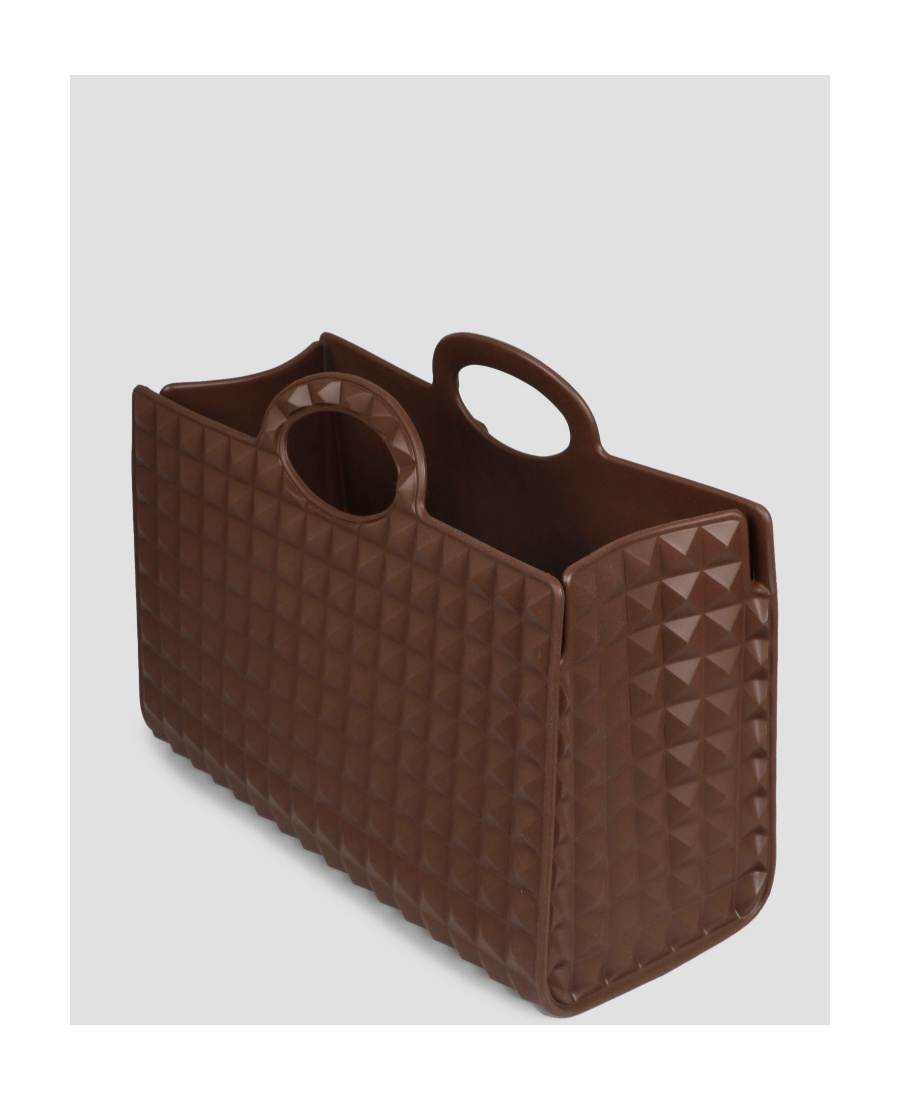 Valentino Open-top Tote Bag In Brown