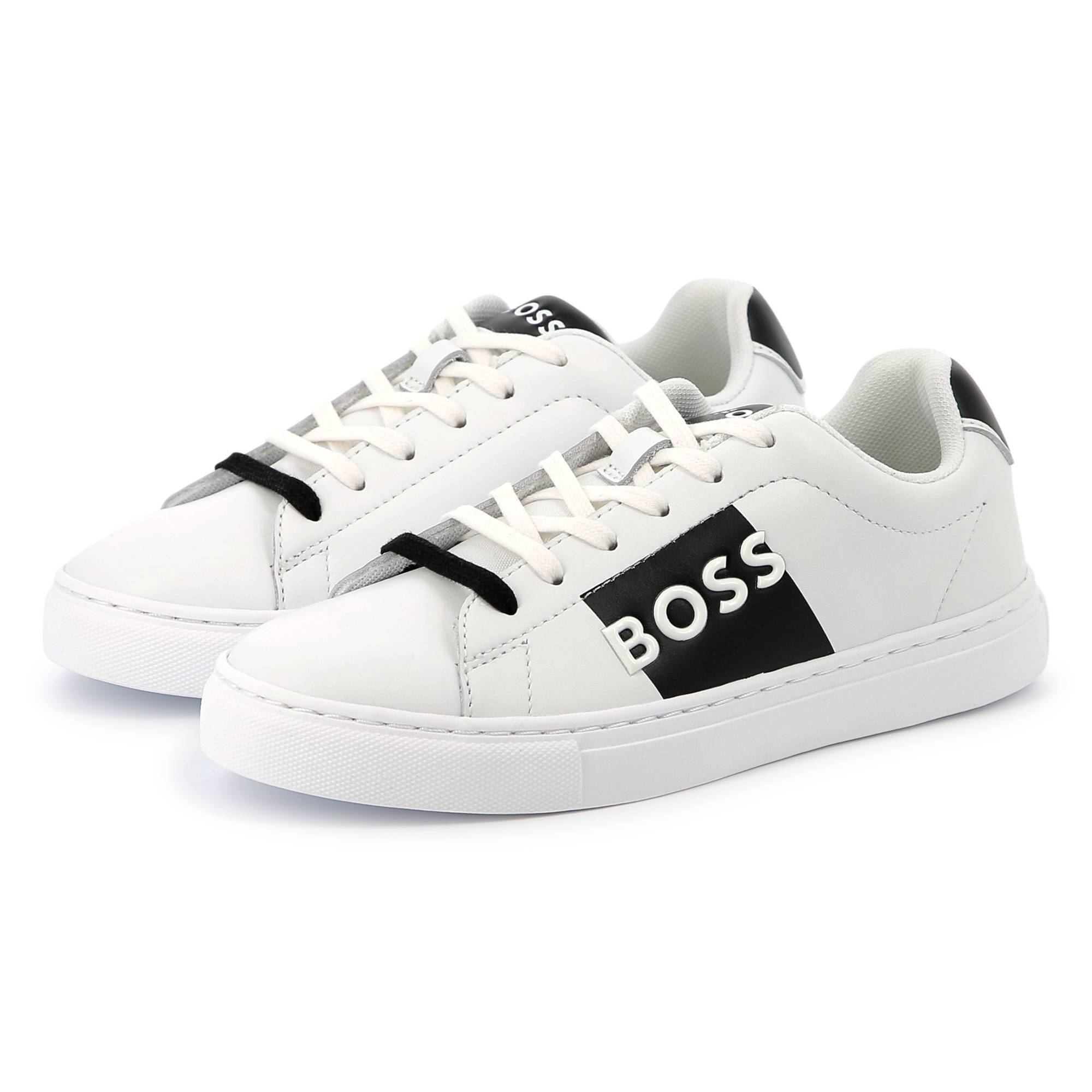 HUGO BOSS LOGO-EMBOSSED SNEAKERS