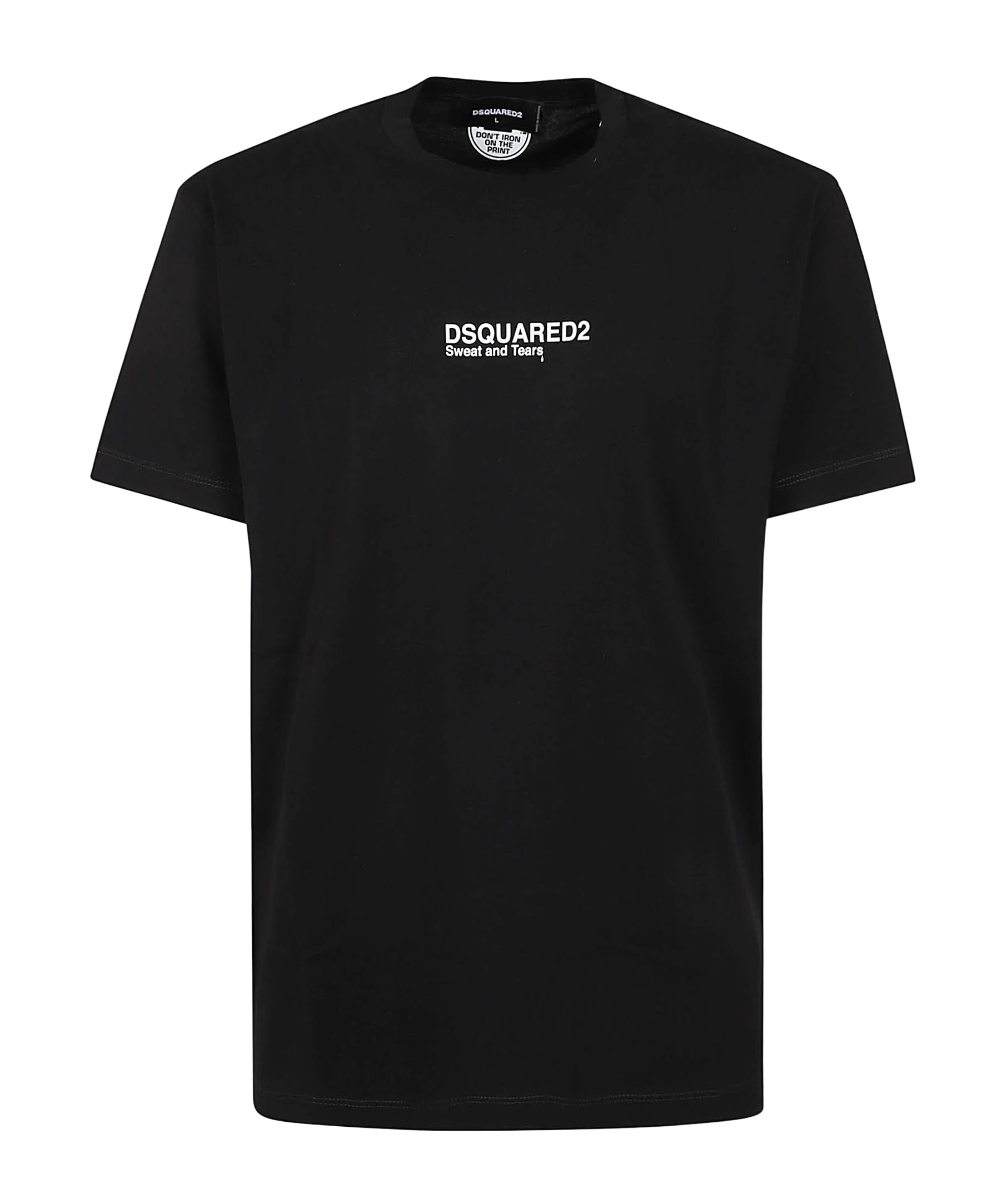 Dsquared2 'cool Fit Tee' Black T-shirt With Logo Print On The Front In Black