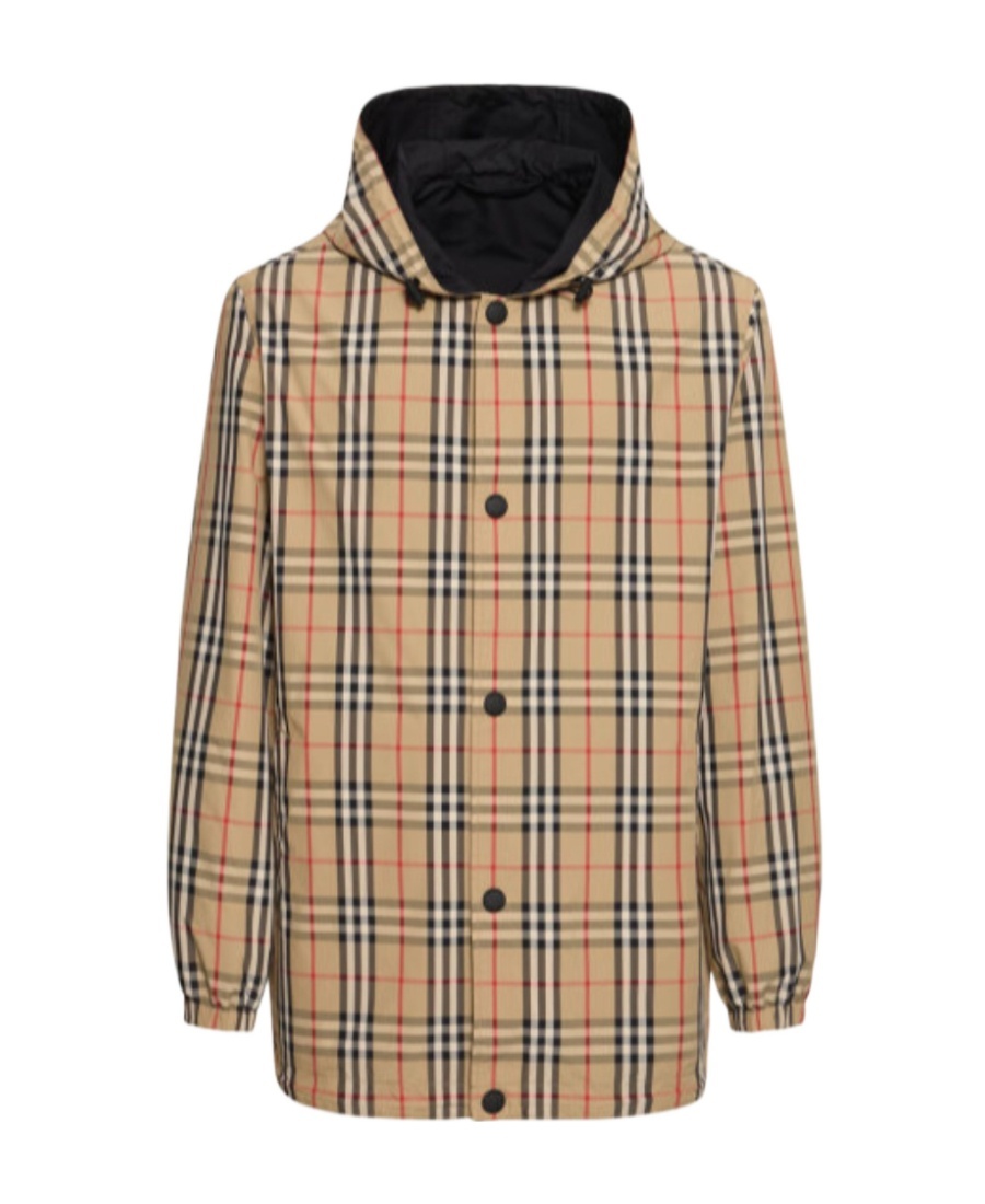 Burberry Man Coat Sand Size L Polyamide In Multi