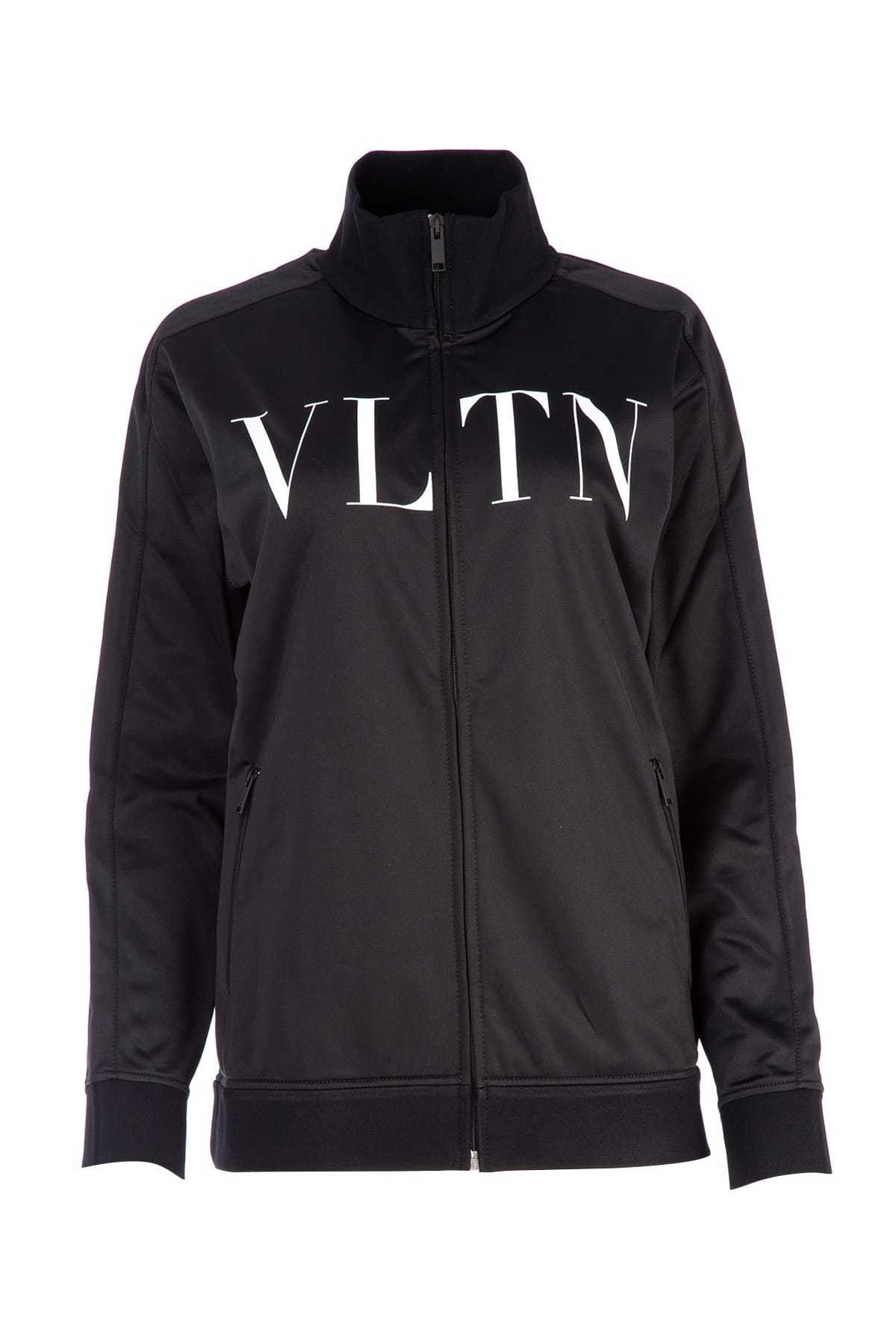 Valentino Logo Print Work Jacket In Black