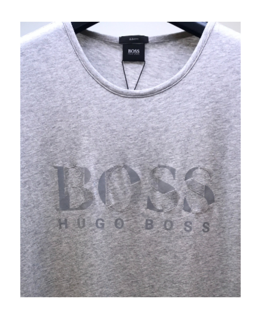 Hugo Boss Logo T-shirt In Gray