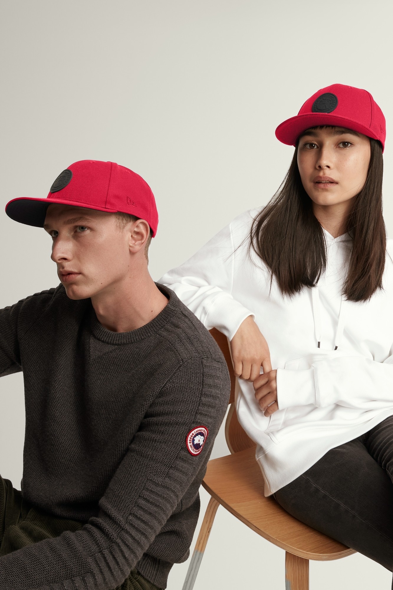 Canada Goose Logo Cap In Red