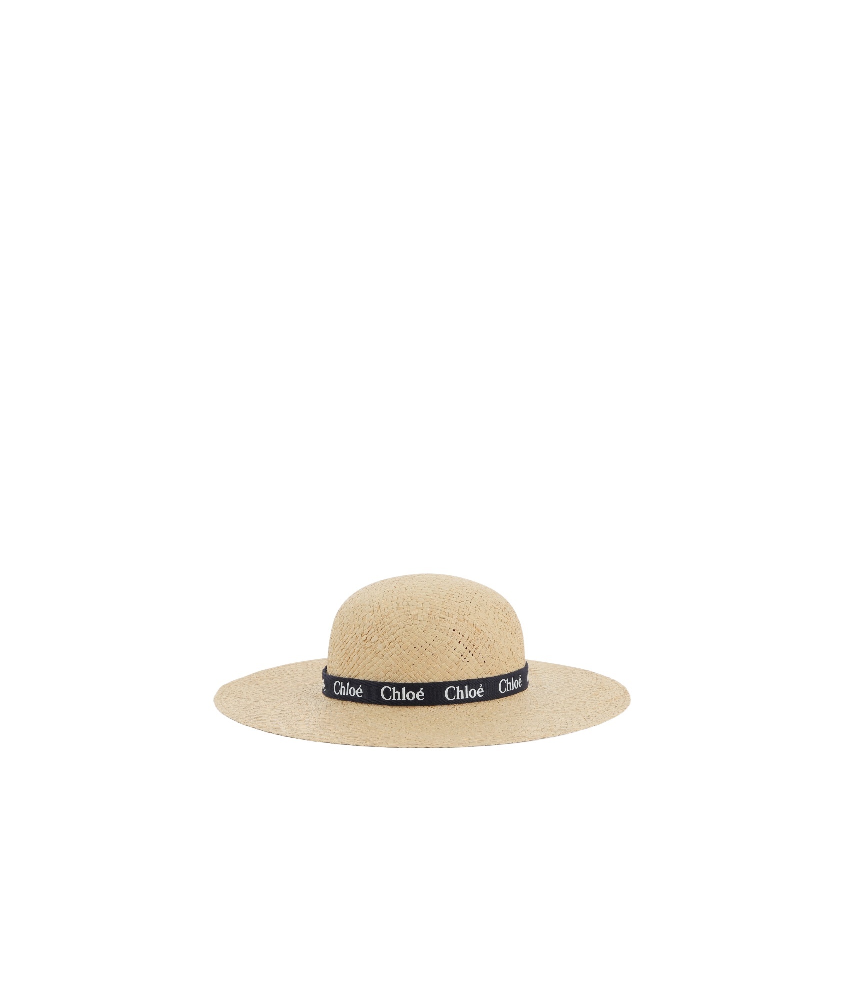 Chloé Weaving Design Straw Hat In Nude