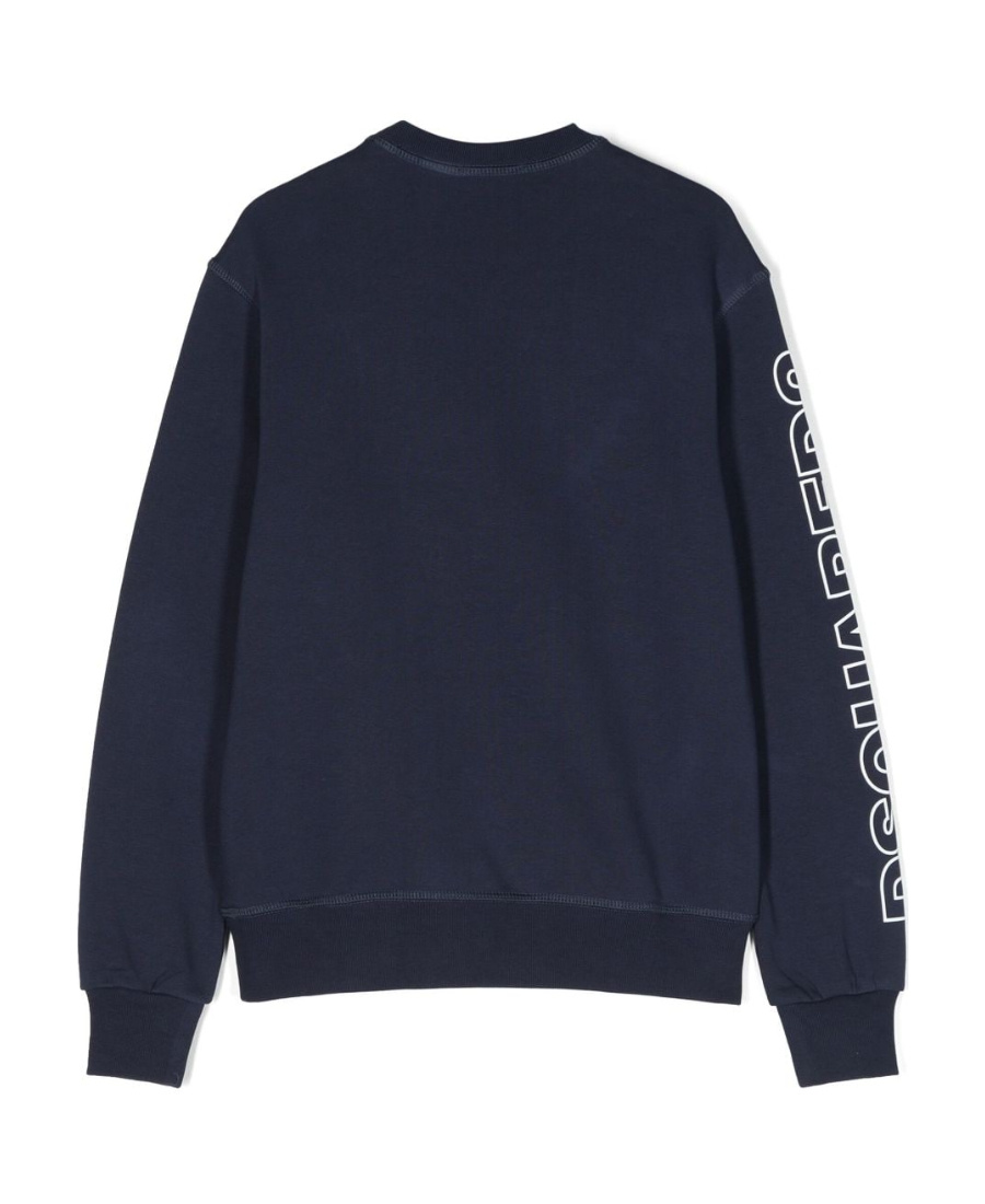 Dsquared2 Kids Logo Printed Crewneck Sweatshirt In Black