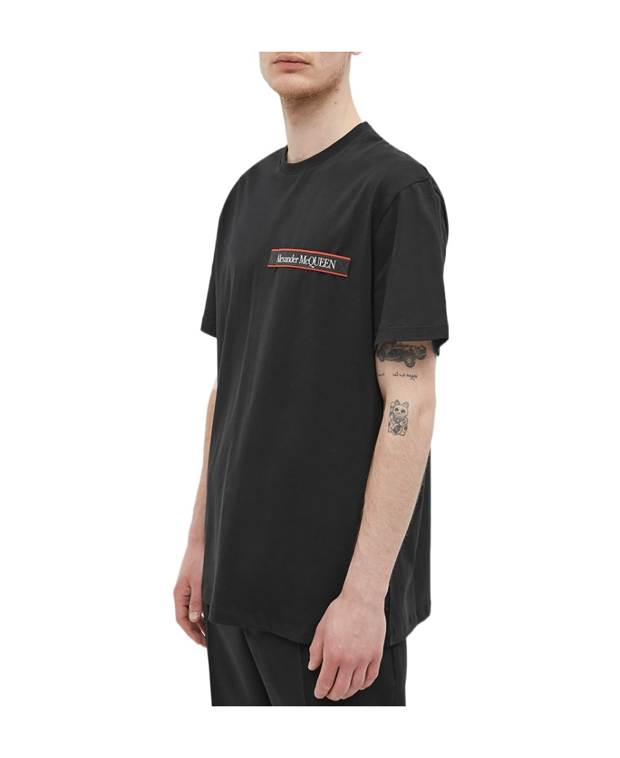 Alexander Mcqueen Logo Patch Short-sleeve T-shirt In Black