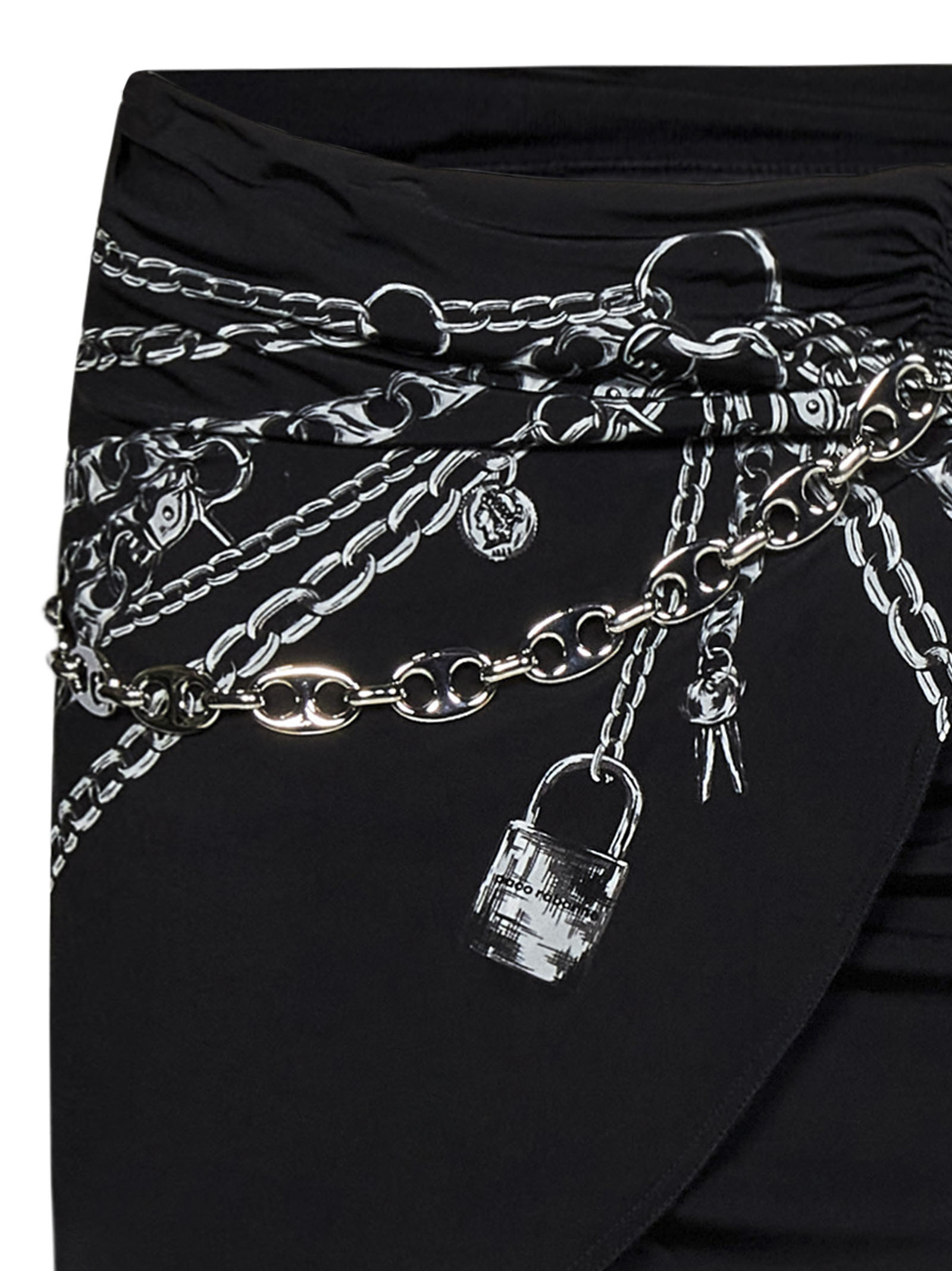 RABANNE CHAIN-PRINT MINI SKIRT