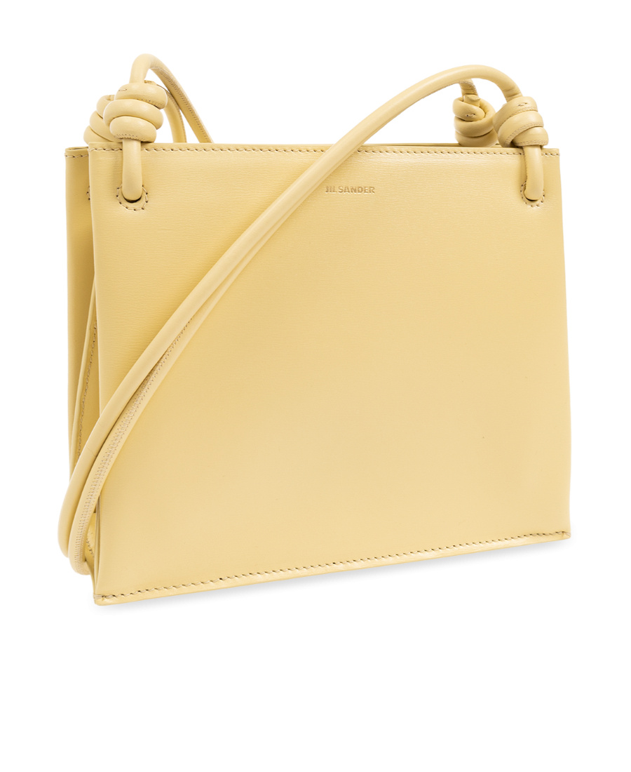 Jil Sander Small Giro Leather Shoulder Bag In Yellow