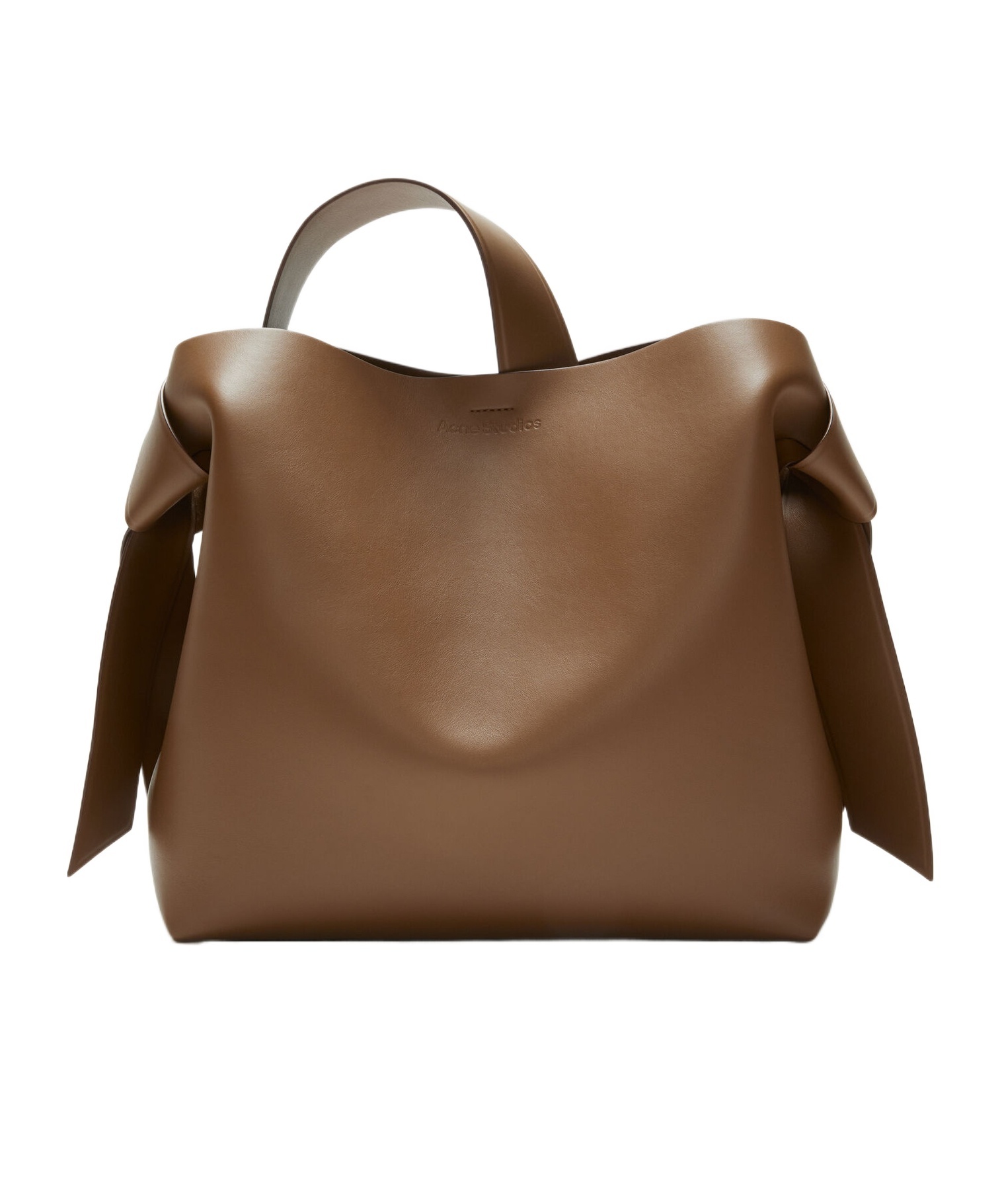 Acne Studios Musubi Mini Shoulder Bag In Camel Brown
