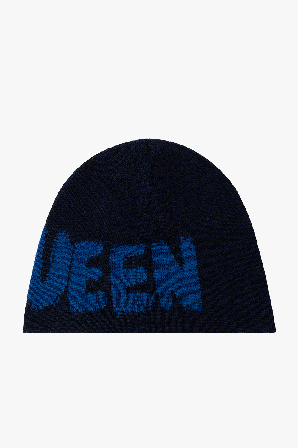 Alexander Mcqueen Logo Embroidered Knit Beanie In Black