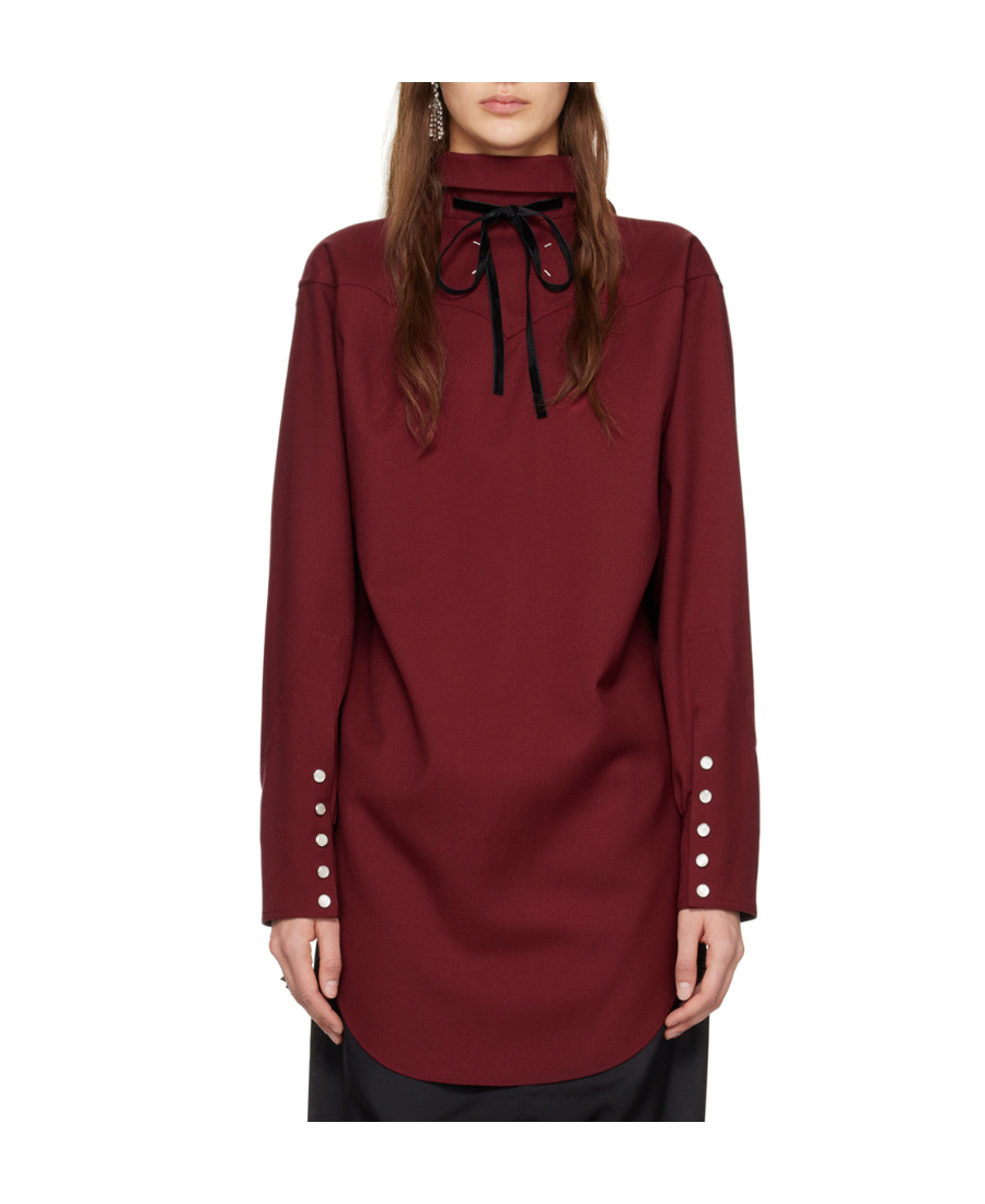 Maison Margiela Pendleton Reversible Wool Shirt In Brown